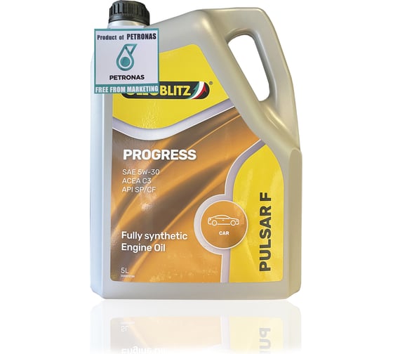 Изображение товара Моторное масло  Petronas OLEOBLITZ PULSAR F PROGRESS 5W-30, синтетическое, 4/5 л ACEA C3/API SP; CF/MB 229.31; 229.51; 229.52; VW 504,00/507.00; LOW SAPS70659ML2EU