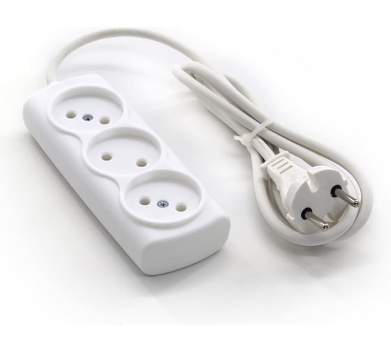 Изображение товара Сетевой удлинитель РемоКолор 3 розетки пвс 2x0,75мм2, 10а, б/з, 1,7м, (шт.) 89-0-126