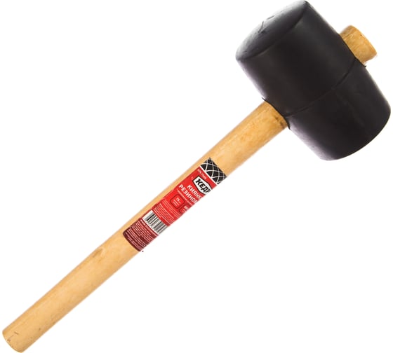 Изображение товара Резиновая киянка (75 мм/680 г, деревянная ручка) КЕДР 075-7568 28352