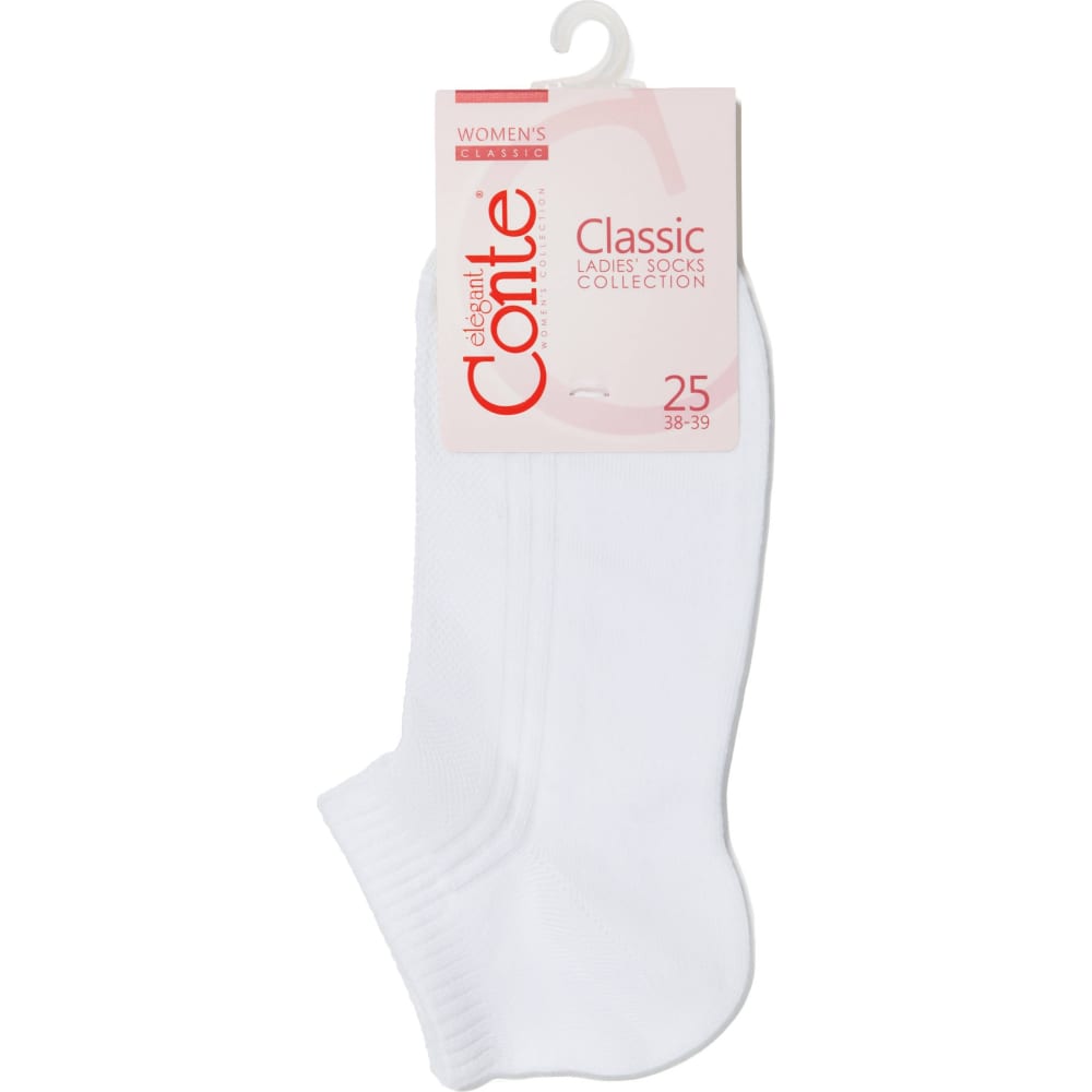 Короткие хлопковые женские носки Conte elegan носки женские сникер классик р 25 27 белый 2 пары 52 93