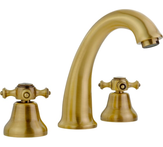 Изображение товара Смеситель для раковины Migliore PRESTIGE на 3 отв., донный клапан "click-clack", бронза 31612