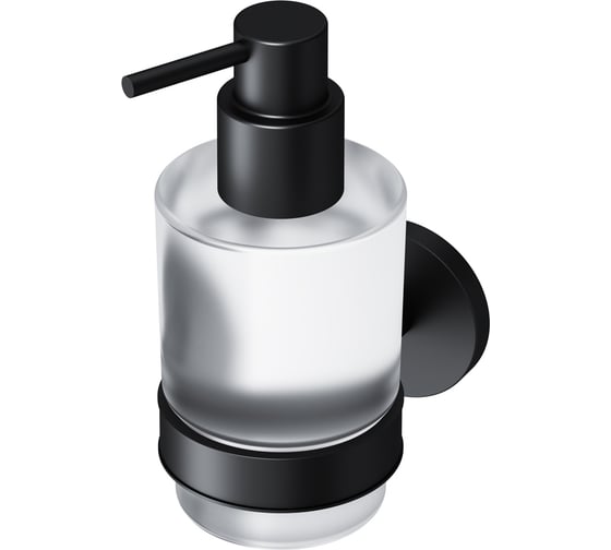 Изображение товара Стеклянный диспенсер для жидкого мыла с настенным держателем AM.PM X-Joy, черный A85A36922