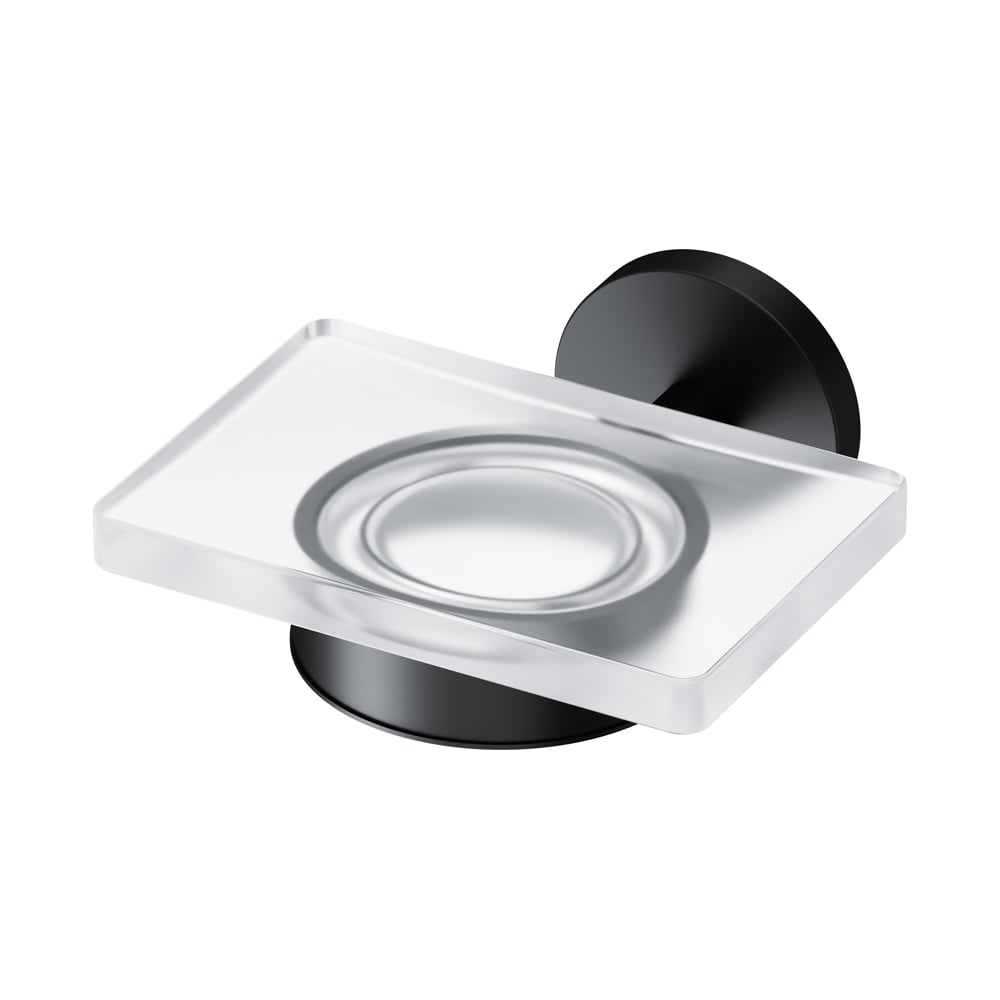 Изображение товара Стеклянная мыльница с настенным держателем AM.PM X-Joy черная