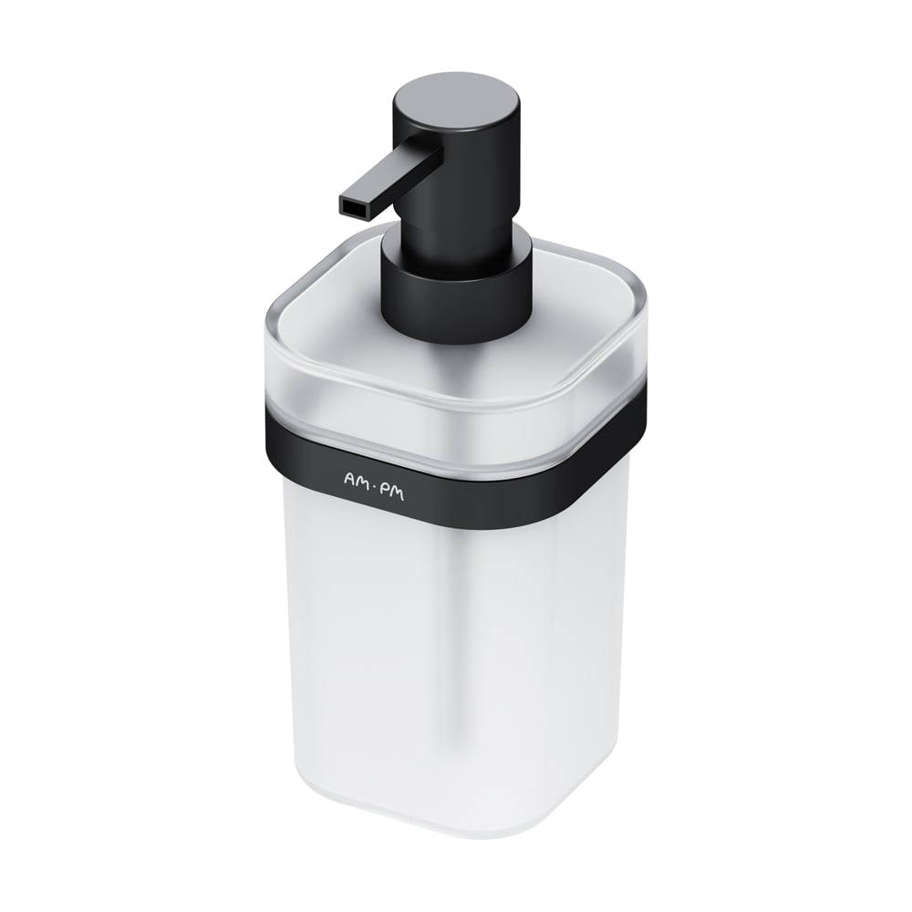 Изображение товара Стеклянный диспенсер с настенным держателем AM.PM Func черный