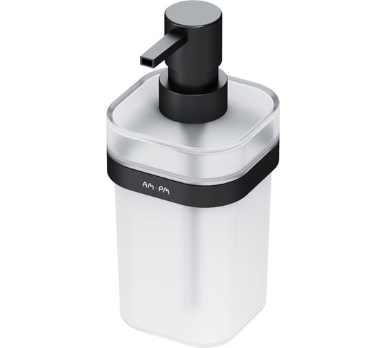 Изображение товара Стеклянный диспенсер с настенным держателем AM.PM Func, черный A8F36922