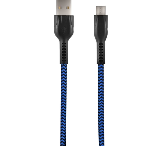 Изображение товара Кабель STIMA для зарядки смартфонов и других устройств usb 2.0 - micro usb, сине-черный NC10-27