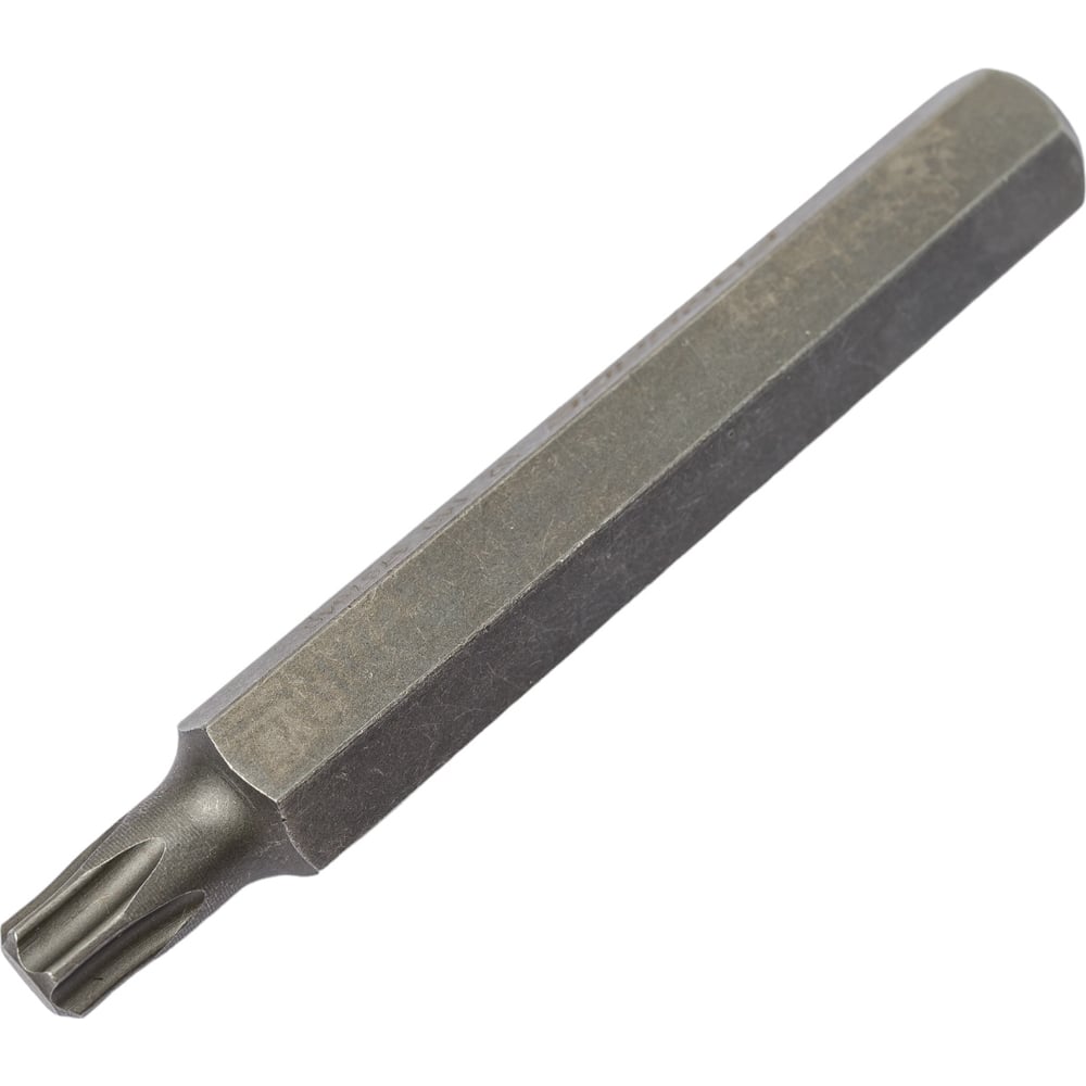 Бита TORX T40х75мм, 10мм. Биты со шлицем TORX имеют вид шестилучевой звезды. Один из наиболее современных типов шлица, благодаря своей звездообразной форме обеспечивает усилие без риска повреждения головки винта. При работе следует учитывать, что звездочка должна входить плотно и не болтаться. Данный крепёж можно встретить в автомобилях, велосипедах, тормозных системах, в электронике, топливной системе, строительной сфере и др.
