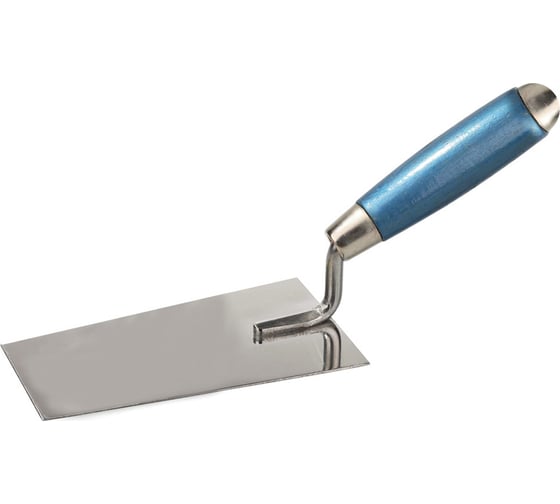 Изображение товара Нержавеющая кельма с деревянной ручкой (трапеция) 200 мм КЕДР 050-0200 26243