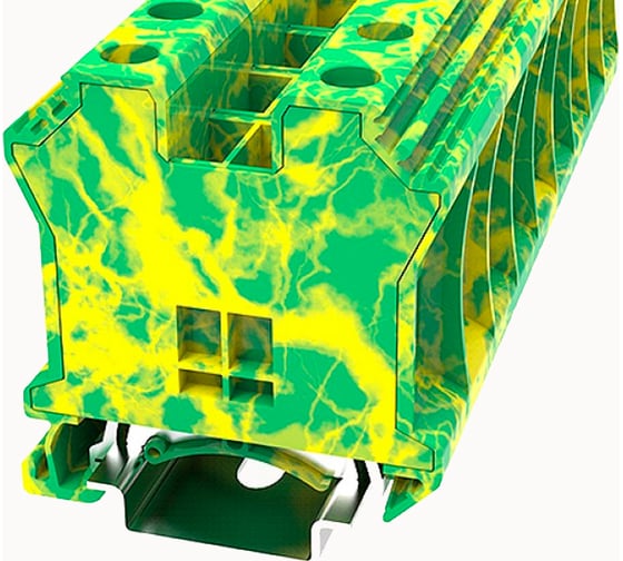 Изображение товара Клемма на дин-рейку DEGSON 35 кв.мм, винтовая, земля, 25 штук DC35-PE-01P-1C-00Z(H)