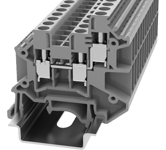 Изображение товара Клемма на дин-рейку DEGSON 4 кв.мм, винтовая, серая, 100 штук DC4-TW-01P-11-00Z(H)