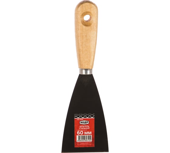 Изображение товара Стальной шпатель с деревянной ручкой КЕДР 60 мм 038-0060 26197