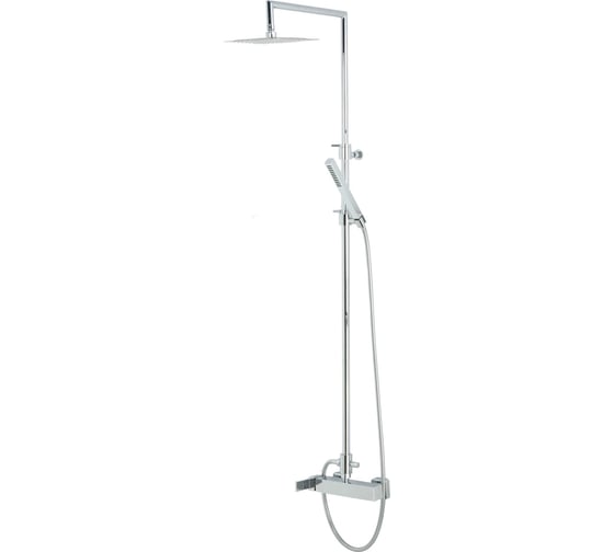 Изображение товара Душевой настенный гарнитур Migliore KVANT см-ль д/душа-упр.сбоку/колонна душ/верхн.душ/шланг/ручн.душ, хром 31858
