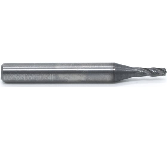 Изображение товара Фреза спиральная четырехзаходная сферическая по металлу 3х6х8х50 мм LC290030 Tideway 11849