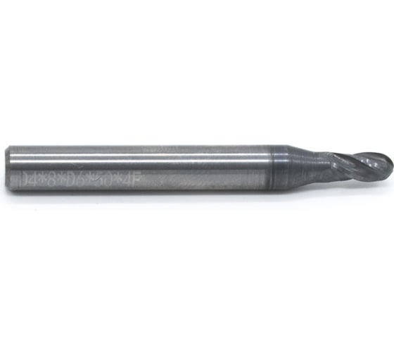 Изображение товара Фреза спиральная четырехзаходная сферическая по металлу 4х6х8х50 мм LC290040 Tideway 11850