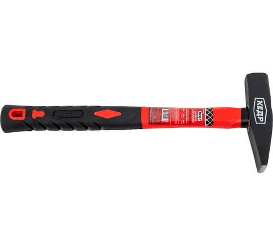 Изображение товара Кованый молоток со стеклопластиковой обрезиненной рукояткой 400г КЕДР 055-0400 27282