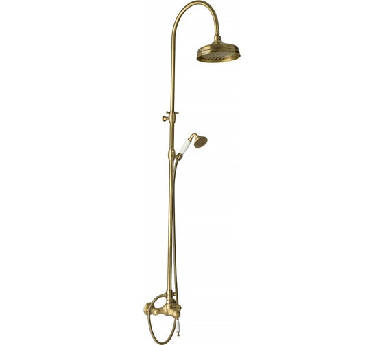 Изображение товара Душевой настенный гарнитур Migliore OXFORD см-ль д/душа термост/колонна/верхний душ/шланг/ручной душ, бронза 31863