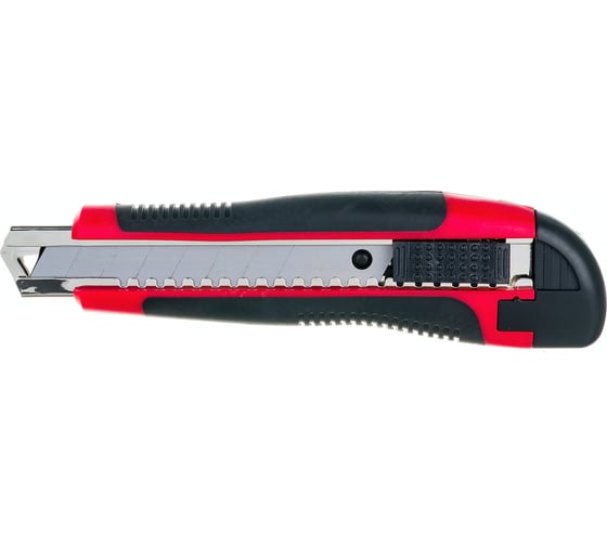 Изображение товара Упрочненный пистолетный нож (обрезиненная ручка, автофиксатор) 18 мм КЕДР 031-0919 25063