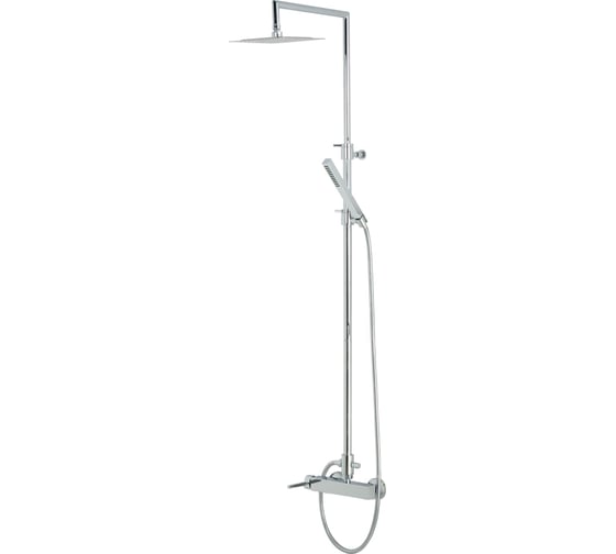 Изображение товара Душевой настенный гарнитур Migliore STONE см-ль д/душа-упр.сбоку/колонна душ/верхн.душ/шланг/ручн.душ, хром 31856