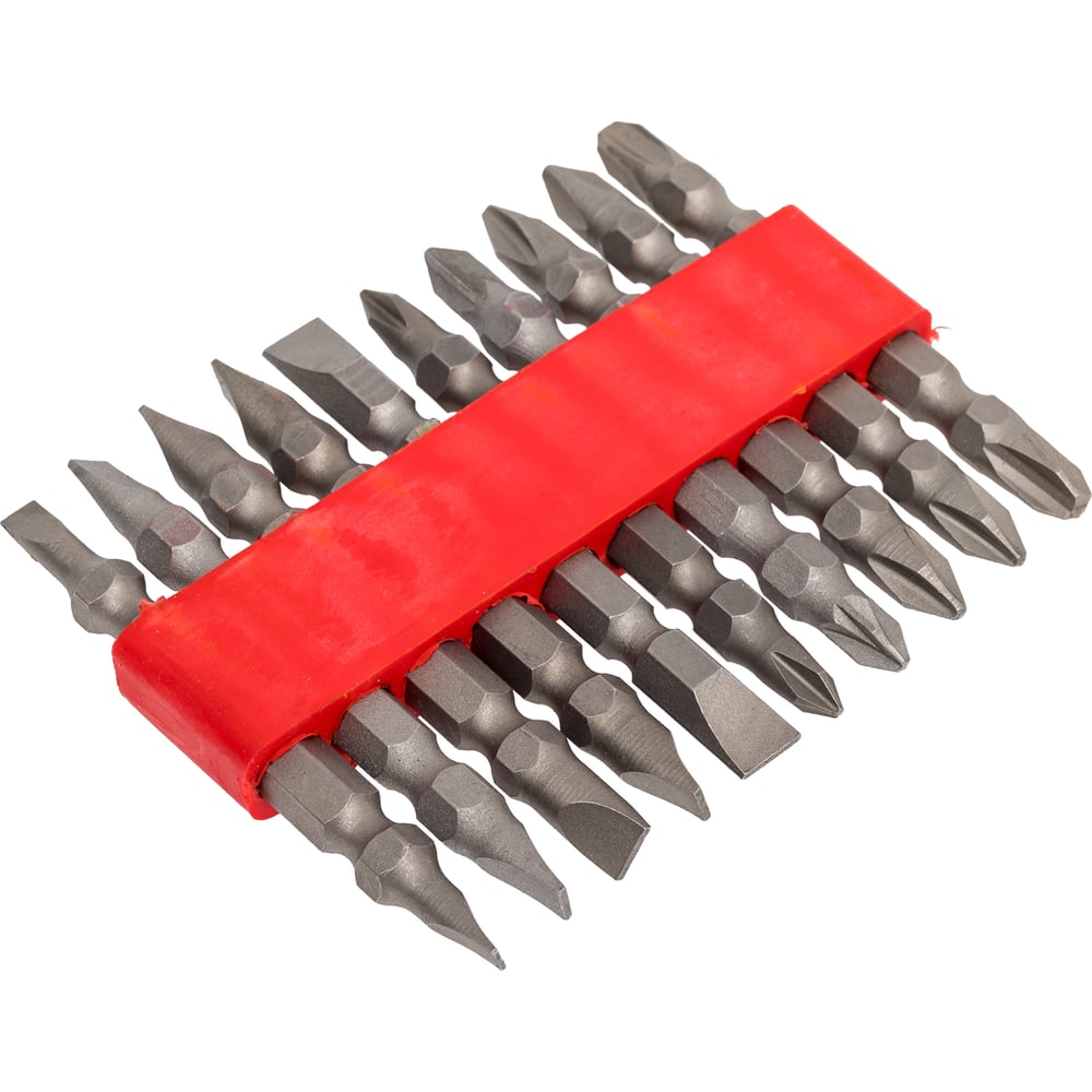 Изображение товара Набор бит двухсторонних БМ 380401 10 предметов для отверток и дрелей