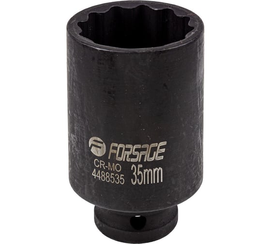 Изображение товара Головка ударная глубокая 12-гранная 35 мм, 1/2''DR Forsage F-4488535(54933)