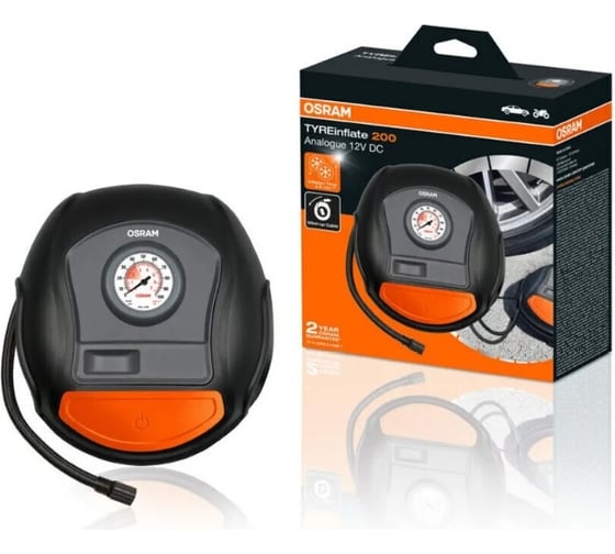 Изображение товара Поршневой компрессор Osram 100PSI 30 л/мин, 10 А, 12 В OTI200