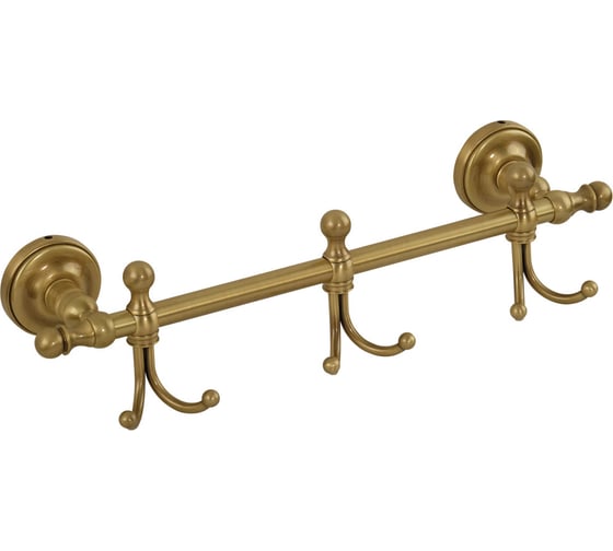 Изображение товара Планка с 3-мя двойными крючками Migliore MIRELLA L36 см, бронза 24913