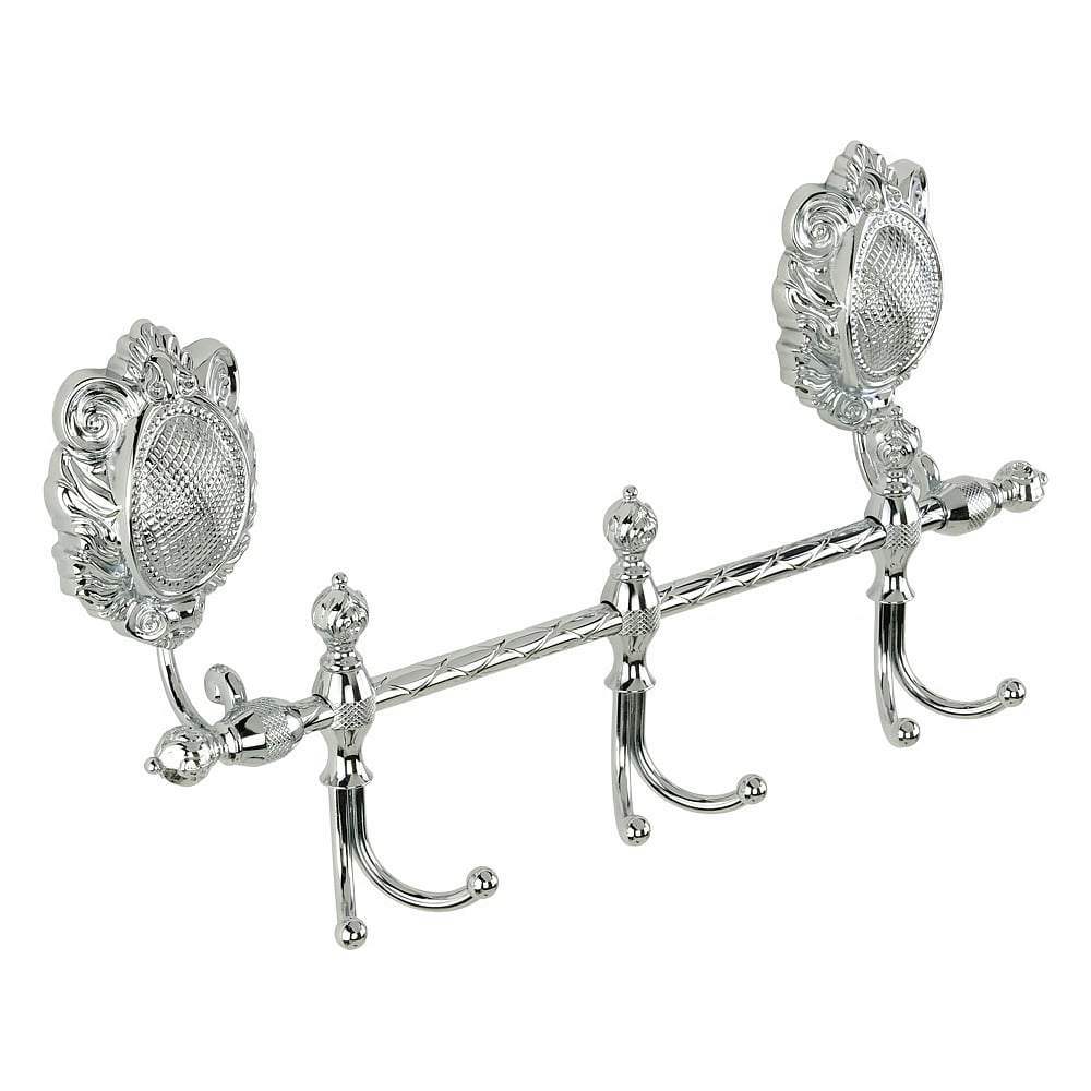 Изображение товара Планка с 3-мя двойными крючками Migliore CLEOPATRA 36 см хром