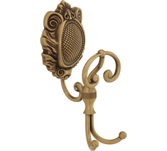 Изображение товара Крючок Migliore CLEOPATRA двойной, с завитком, бронза 16633