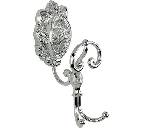 Изображение товара Крючок Migliore CLEOPATRA двойной, с завитком, хром 16661