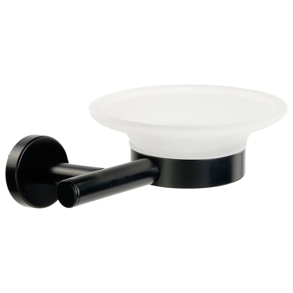 Изображение товара Мыльница Migliore FORTIS настенная из стекла и латуни черная