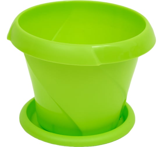 Изображение товара Кашпо Martika Флориана с поддонником, 1.4 л, диам. 170 мм, салатовое С385САЛ