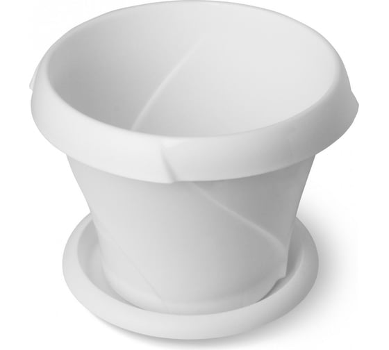 Изображение товара Кашпо Martika Флориана с поддонником, 0.7 л, диам. 135 мм, белое С384БEЛ С384БЕЛ