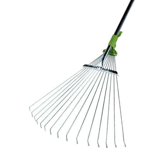 Изображение товара Регулируемые веерные грабли с рукояткой DON GAZON 15 оцинкованных зубов, 1240 мм 126-1240 54978