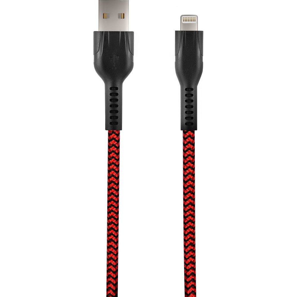 Изображение товара Кабель STIMA Lightning для зарядки смартфонов 1 м красно-черный