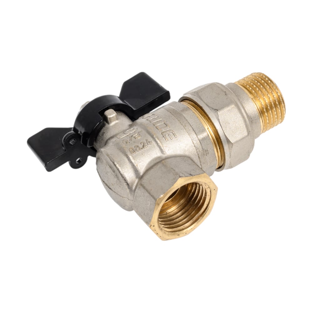 Изображение товара Кран шаровой угловой 1/2''-1/2'' LD PRIDE бабочка