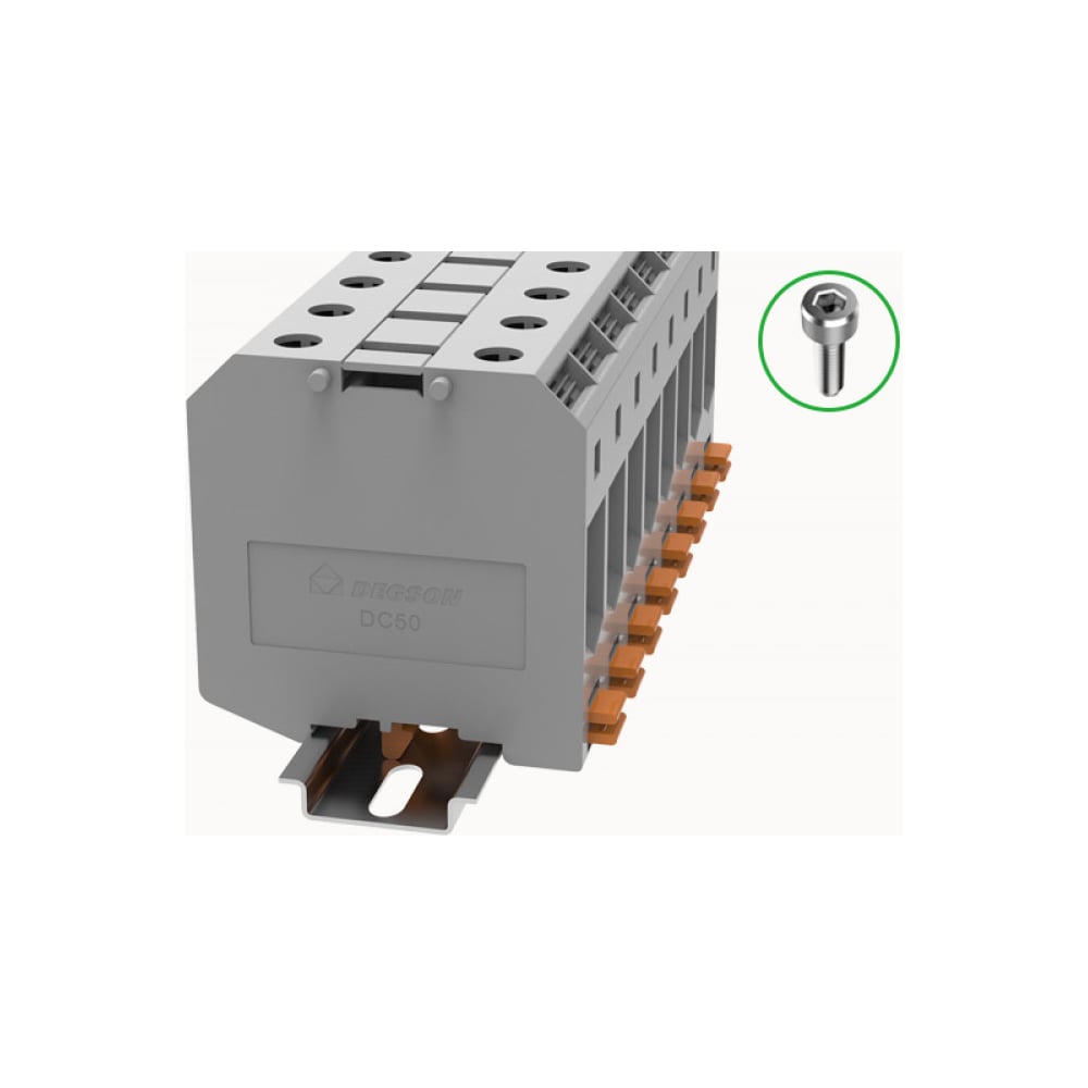 Изображение товара Клемма на дин-рейку Degson DC50-01P-11-00Z(H) 95 мм², винтовая, серый