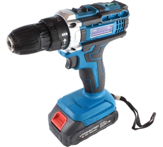 Изображение товара Аккумуляторная дрель-шуруповерт AktiTool CD20G SET (20 В, 2 аккум  1500 мАч, кейс, гибкий удлинитель, сверла, биты)  101209