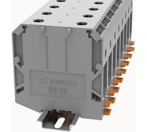 Изображение товара Клемма на дин-рейку Degson 95кв.мм, винтовая, серая 20 шт DC95-01P-11-00Z(H)
