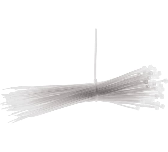 Изображение товара Хомуты пластиковые стяжки KROFT 150 мм 100 шт Белые 202013