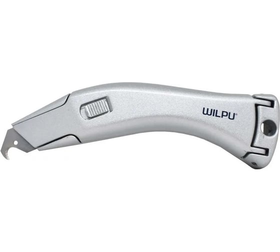 Изображение товара Строительный нож WILPU WCM005 Heavy Premium лезвие-крюк, металлическая рукоятка, 6 запасных лезвий 5090500001