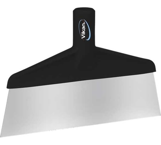 Изображение товара Скребок с рабочей пластиной из нержавейки для столов и полов Vikan 260 мм, черный 29109
