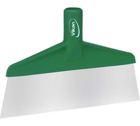 Изображение товара Скребок с рабочей пластиной из нержавейки для столов и полов Vikan 260 мм, зеленый 29102