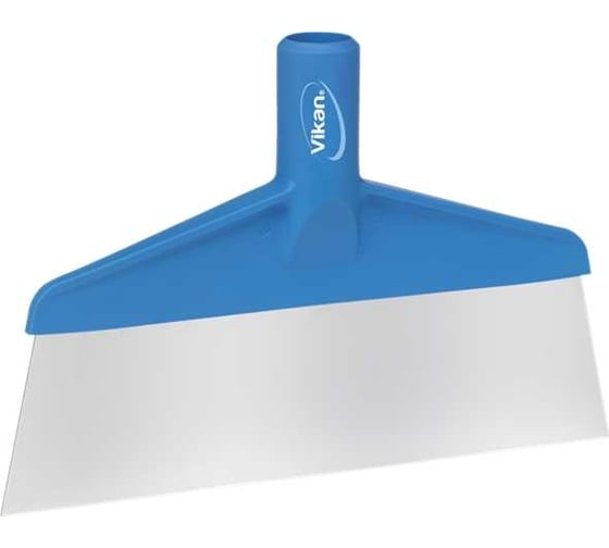 Изображение товара Скребок с рабочей пластиной из нержавейки для столов и полов Vikan 260 мм, синий 29103