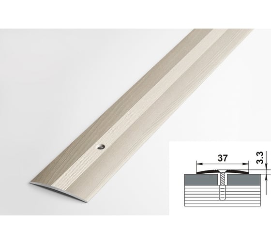 Изображение товара Порог напольный Лука пс 03.1350.051 сосна жемчужная, 135 см, 37 мм УТ000076932