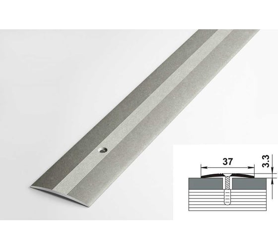 Изображение товара Порог напольный Лука пс 03.1800.056 бетон темный, 180 см, 37 мм УТ000076947