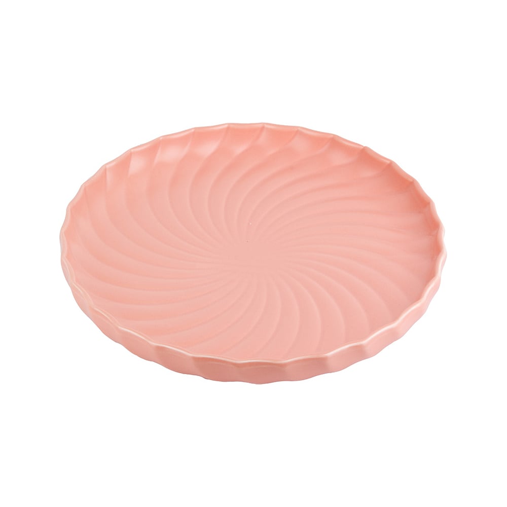 Набор тарелок десертных Nouvelle блок для йоги ребристый 23 х 15 х 8 см 190 г розовый