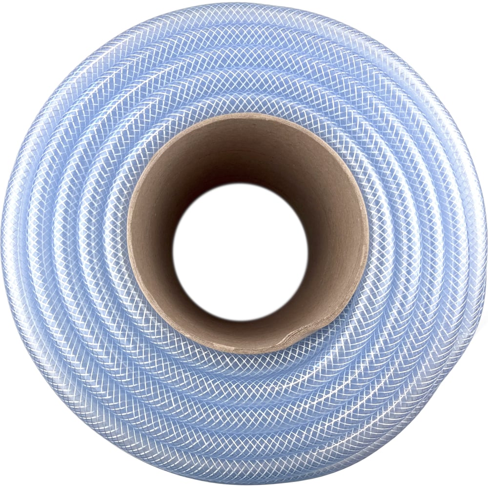 Изображение товара Прозрачный армированный шланг Профитт 19х25 мм 35 м ПВХ профессиональный