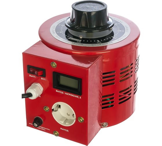 Изображение товара Лабораторный автотрансформатор SUNTEK ЛАТР 1000ВА RED диапазон 0-300 Вольт, 4А SK2.2_LTR1000RED