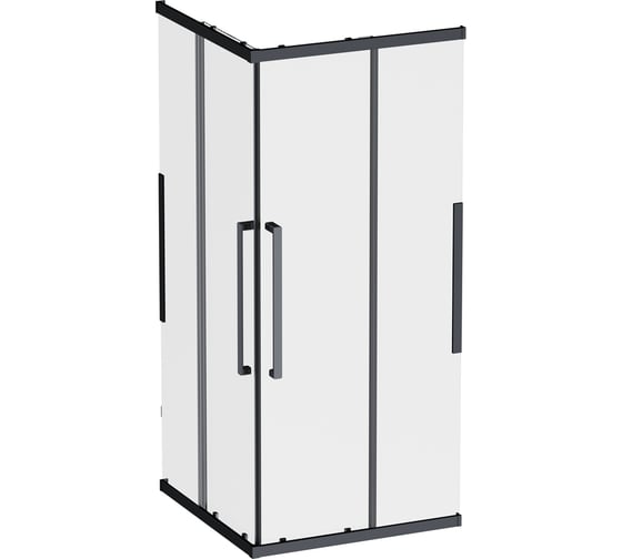 Изображение товара Душевое ограждение AM.PM Func Square Slide 90x90, черный, прозрачное W84G-403-9090-BT