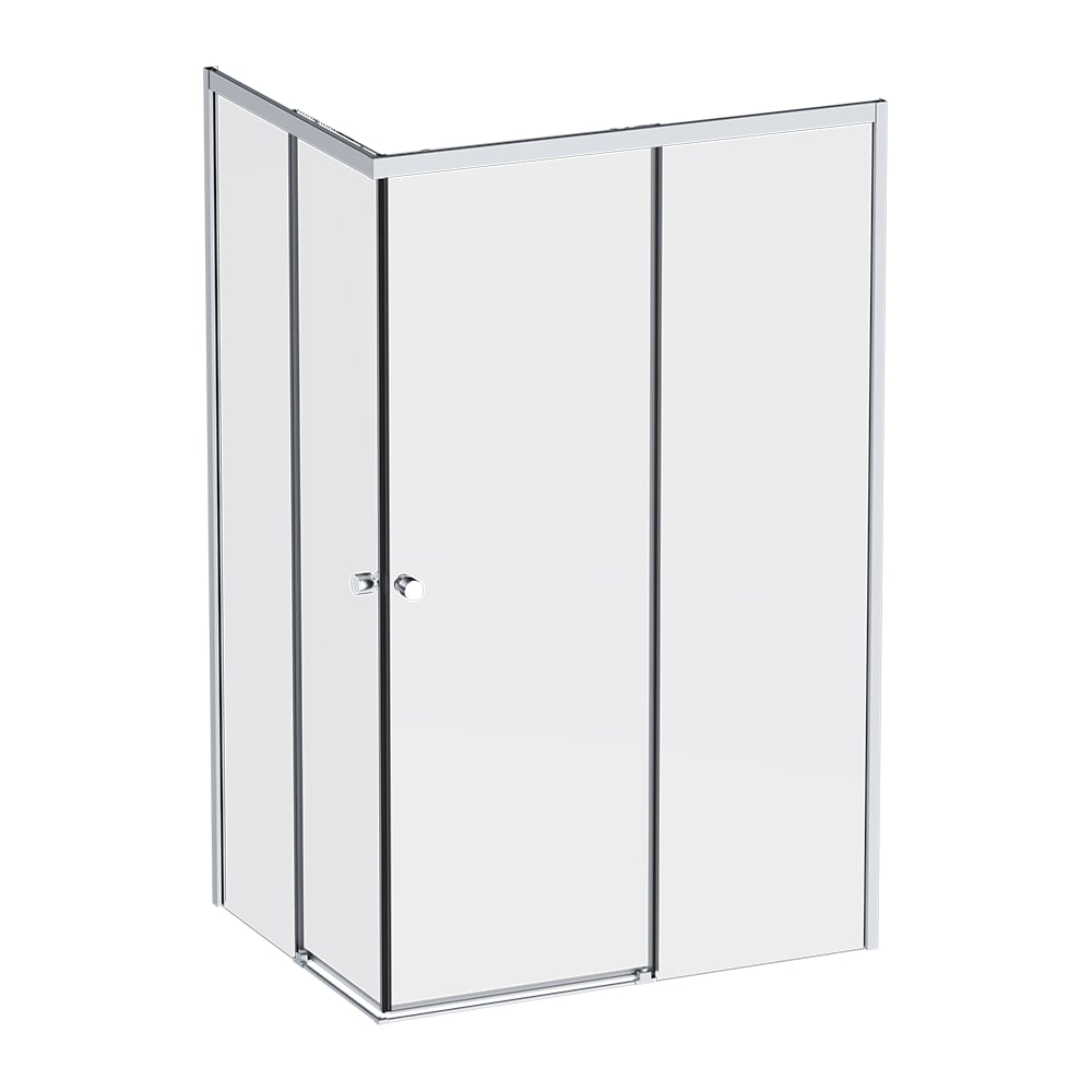 Изображение товара Душевое ограждение AM.PM X-Joy Square Slide 120x90 с матовым хромом